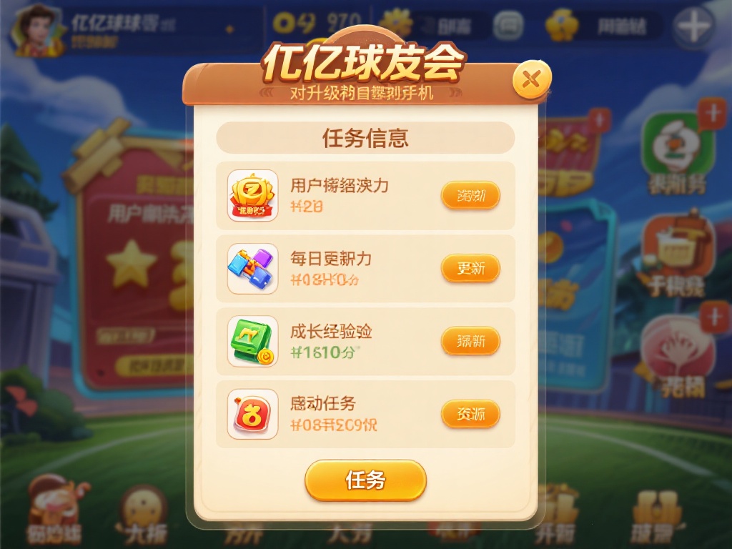 任务系统是千亿球友会手机版中对升级帮助最大的一部分