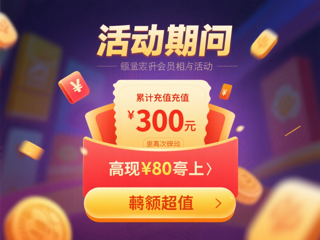 举例：活动期间，如果您累计充值达到一定额度，最高可