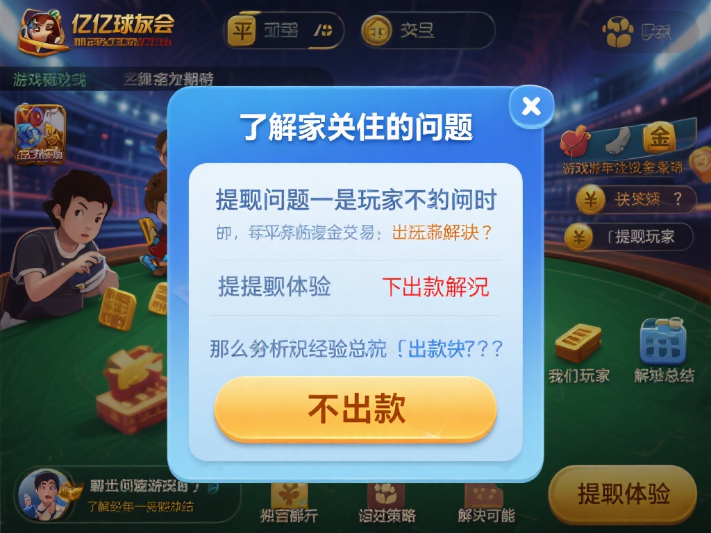 了解玩家关心的问题
在玩线上游戏时，提现问题一直