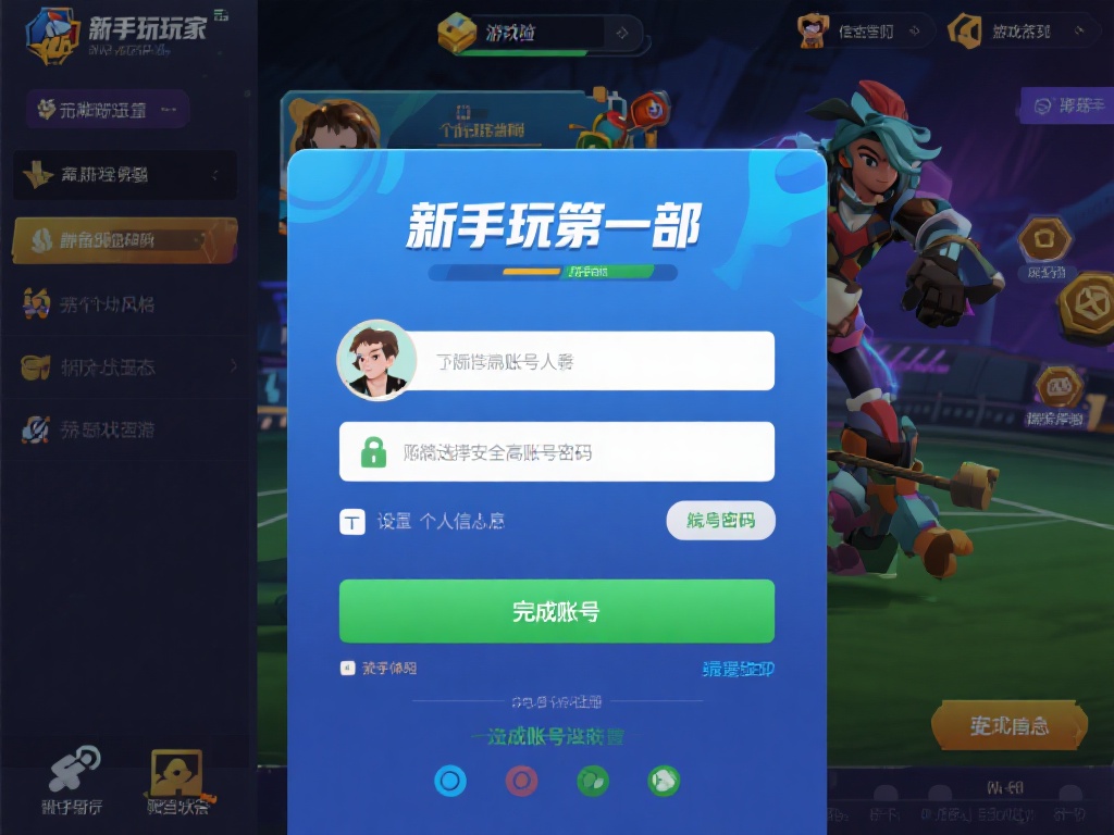 新手玩家的第一步是完成账号注册并设置个人信息。注册