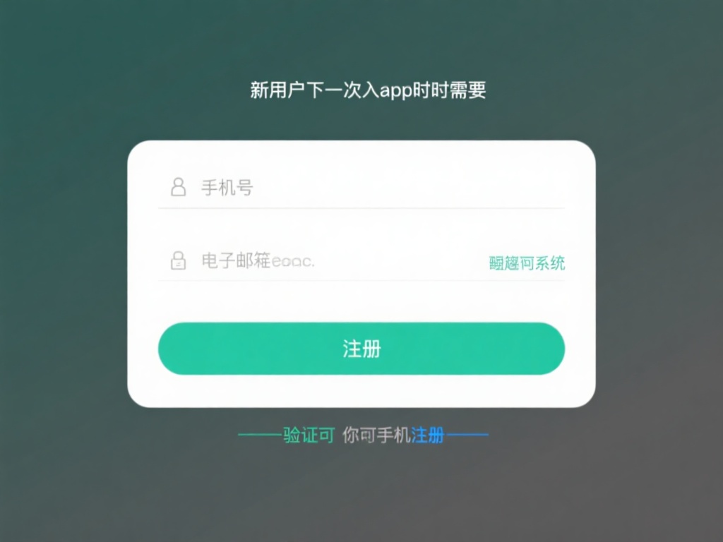 新用户首次进入应用时需要进行注册。注册过程十分简单